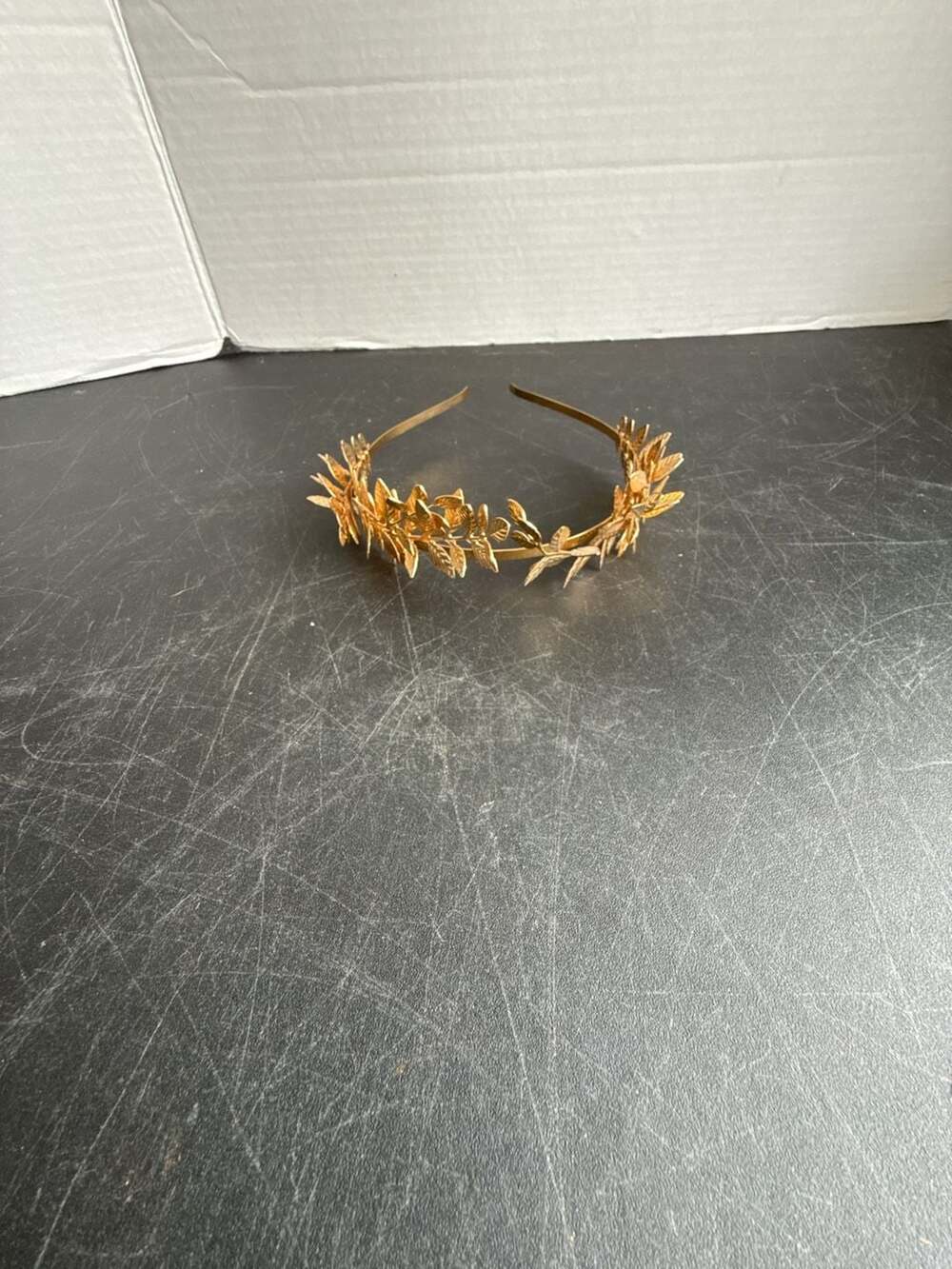 The MAISIE Handmade Gold Leaf Headband: Grecian Bridal Crown Hairband Hair Vine
